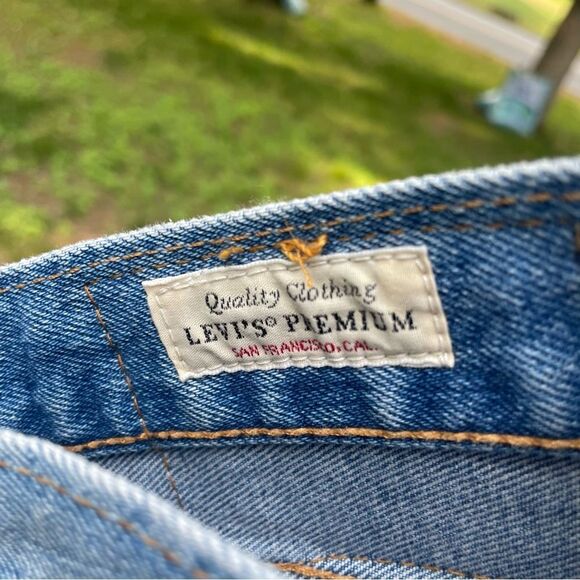 NWT Levi 501 Original Straight Leg Blue Denim Jeans W32 L32 - Picture 7 of 8